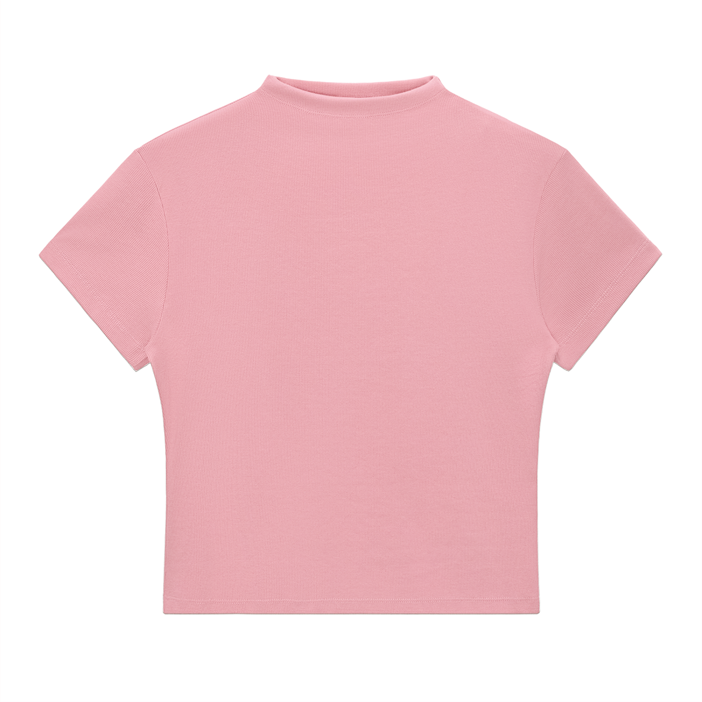 BASIC SLIM FIT WOMEN MOCK NECK T-SHIRT