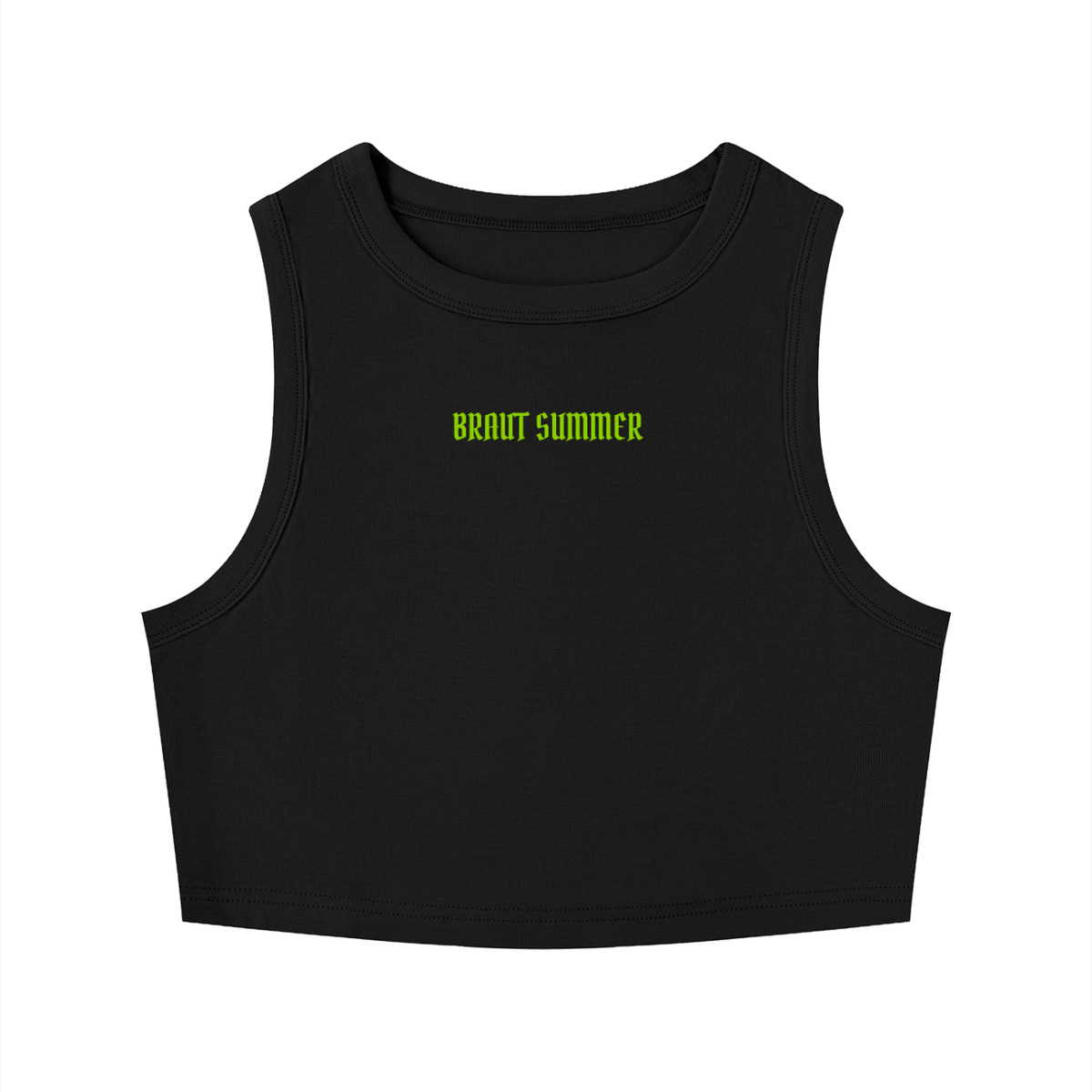 WOMEN'S TIGHT CREWNECK CROP TANK TOP - BRAT SUMMER
