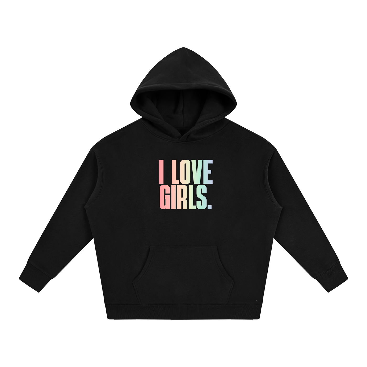PRIDE OVERSIZED PREMIUM FLEECED HOODIE - I LOVE GIRLS
