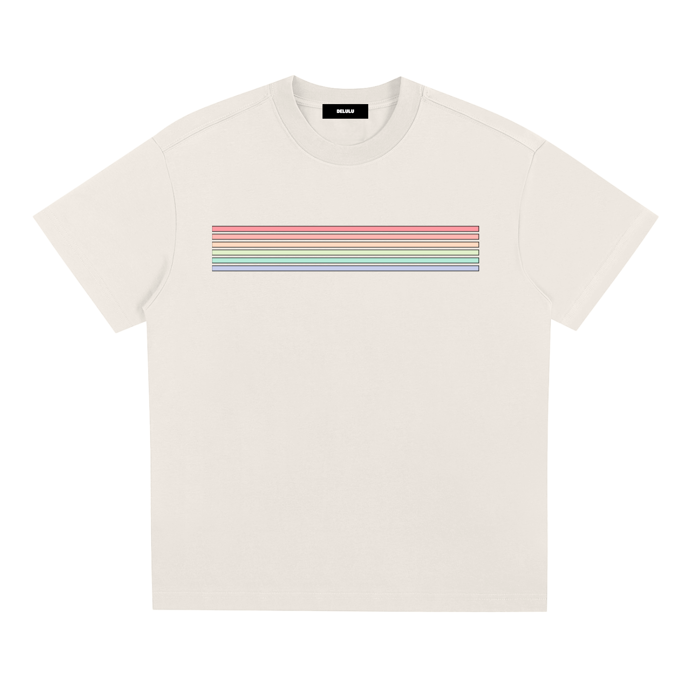PRIDE LOOSE FIT UNISEX T-SHIRT -  PASTEL RAINBOW