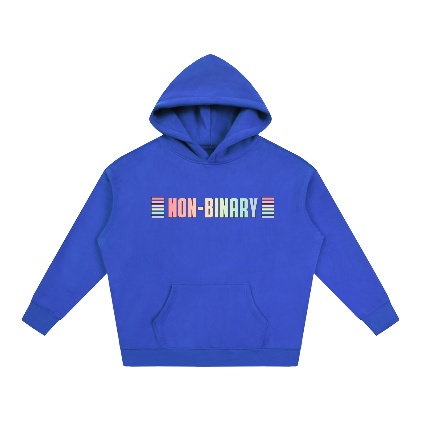 PRIDE OVERSIZED PREMIUM FLEECED HOODIE - NON-BINARY