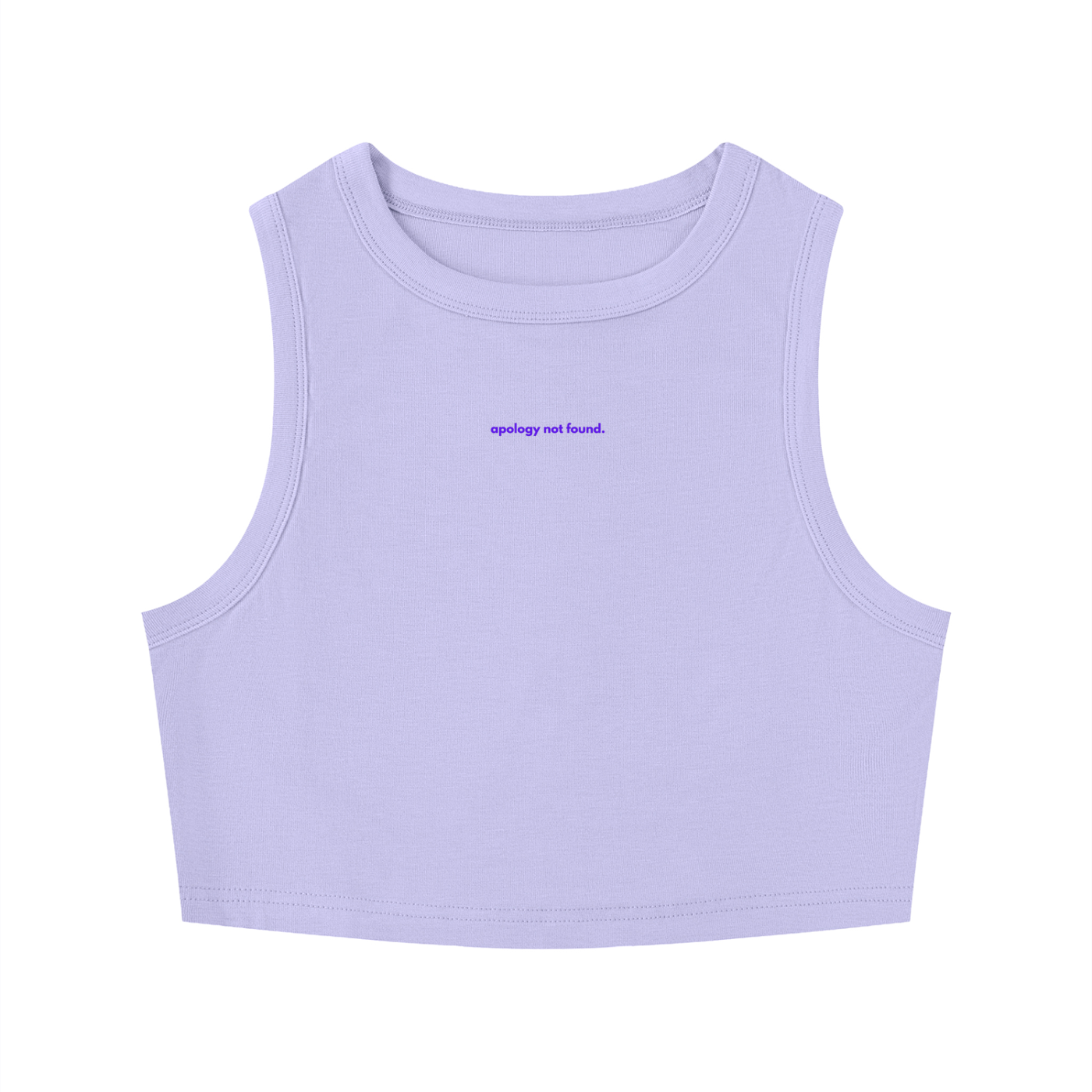 MAIN CHARACTER TIGHT CREWNECK CROP TANK TOP -  APOLOGY NOT FOUND