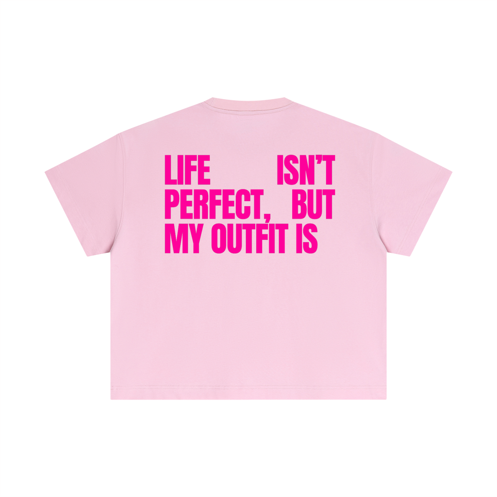 MAIN CHARACTER BOXY T-SHIRT - LIFE ISN'T PERFECT BUT MY OUTFIT IS