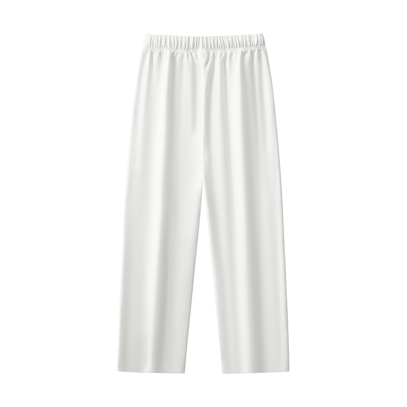 BASIC ESSENTIAL HEAVYWEIGHT STRAIGHT-LEG SWEATPANTS WHITE