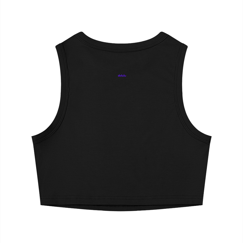 MAIN CHARACTER TIGHT CREWNECK CROP TANK TOP -  SEARCHING FOR A REALITY I ACTUALLY LIKE