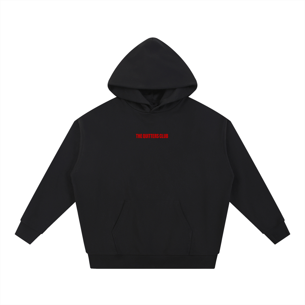 QUITTERS CLUB ESSENTIAL HEAVYWEIGHT HOODIE - OUT OF MY SYSTEM