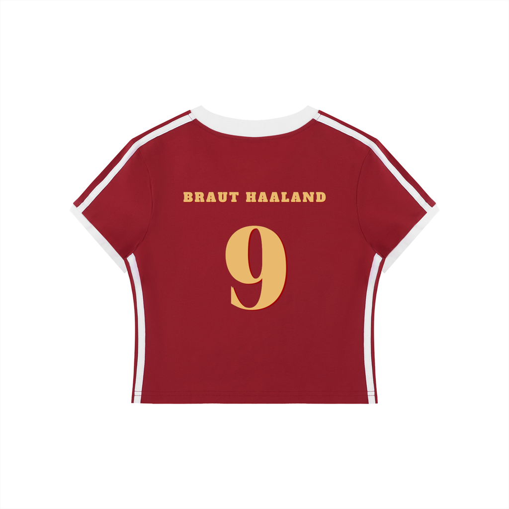 WOMEN'S RETRO CROPPED T-SHIRT - WORLD CUP NORWAY BRAUT HAALAND