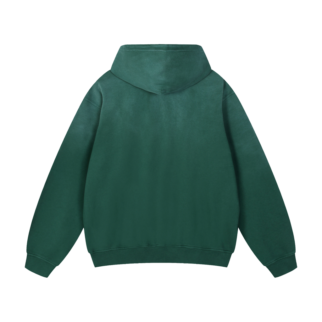 PREMIUM UNISEX BASIC SUNFADE HEAVYWEIGHT OVERSIZED HOODIE GREEN