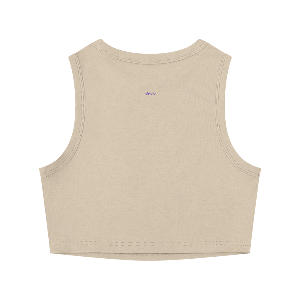 MAIN CHARACTER TIGHT CREWNECK CROP TANK TOP -  SUCCESSFULLY UNDERACHIEVING