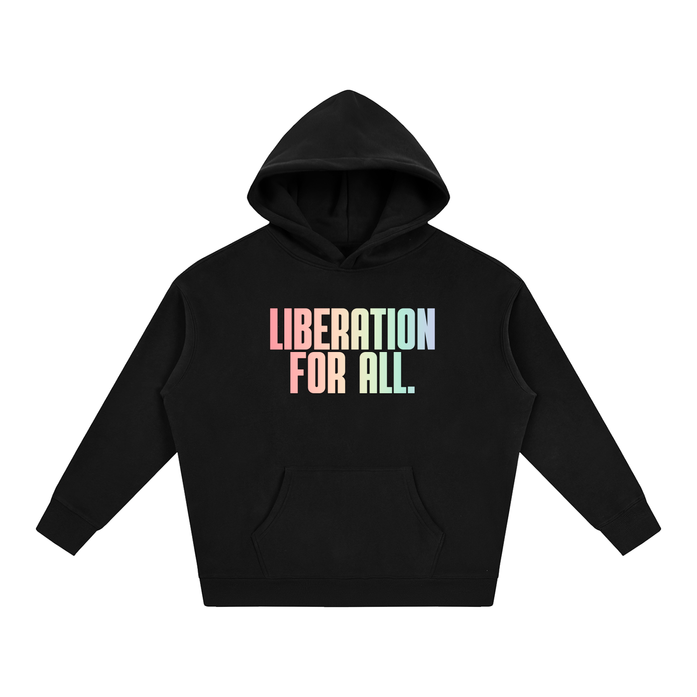 PRIDE OVERSIZED PREMIUM FLEECED HOODIE - LIBERATION FOR ALL