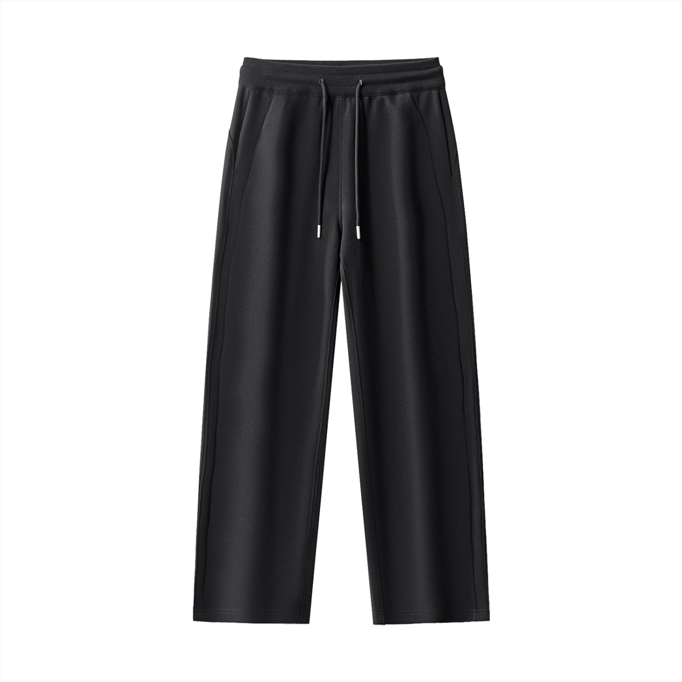 WOMAN ESSENTIAL STRAIGHT-LEG SWEATPANTS  - BLACK