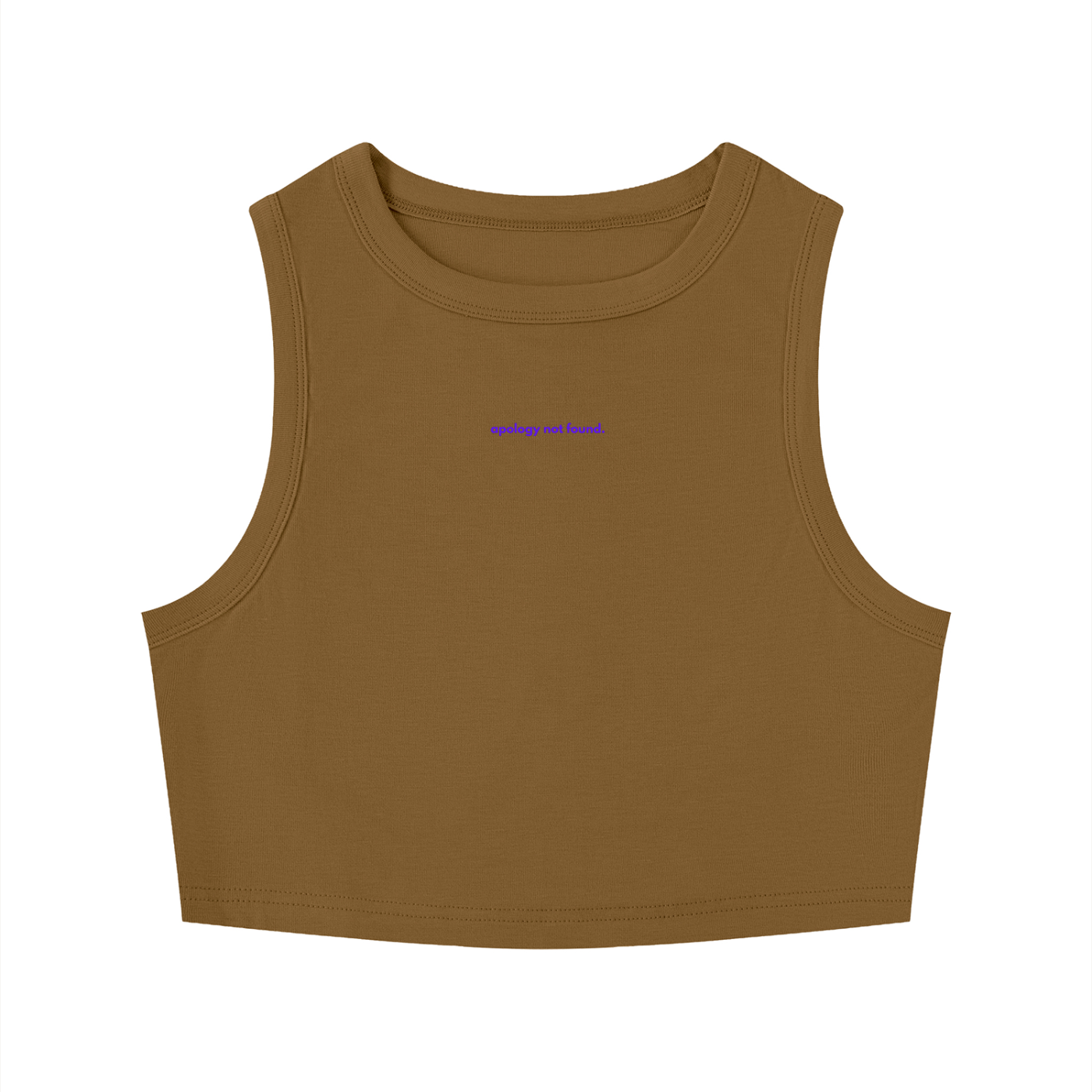 MAIN CHARACTER TIGHT CREWNECK CROP TANK TOP -  APOLOGY NOT FOUND