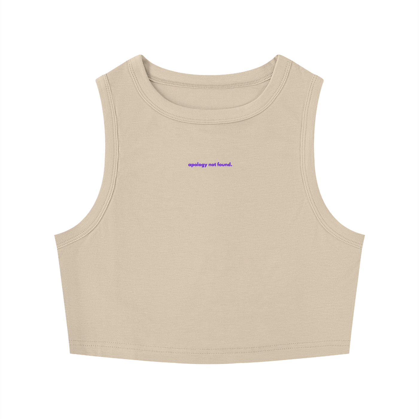 MAIN CHARACTER TIGHT CREWNECK CROP TANK TOP -  APOLOGY NOT FOUND
