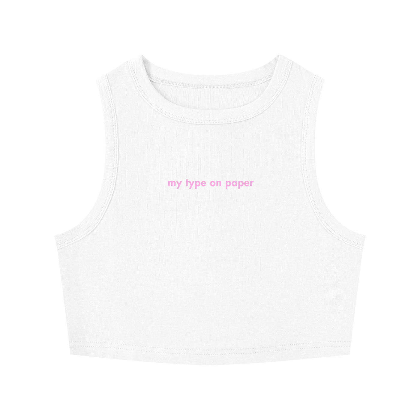 WOMEN'S CREWNECK CROP TOP - MY TYPE ON PAPER