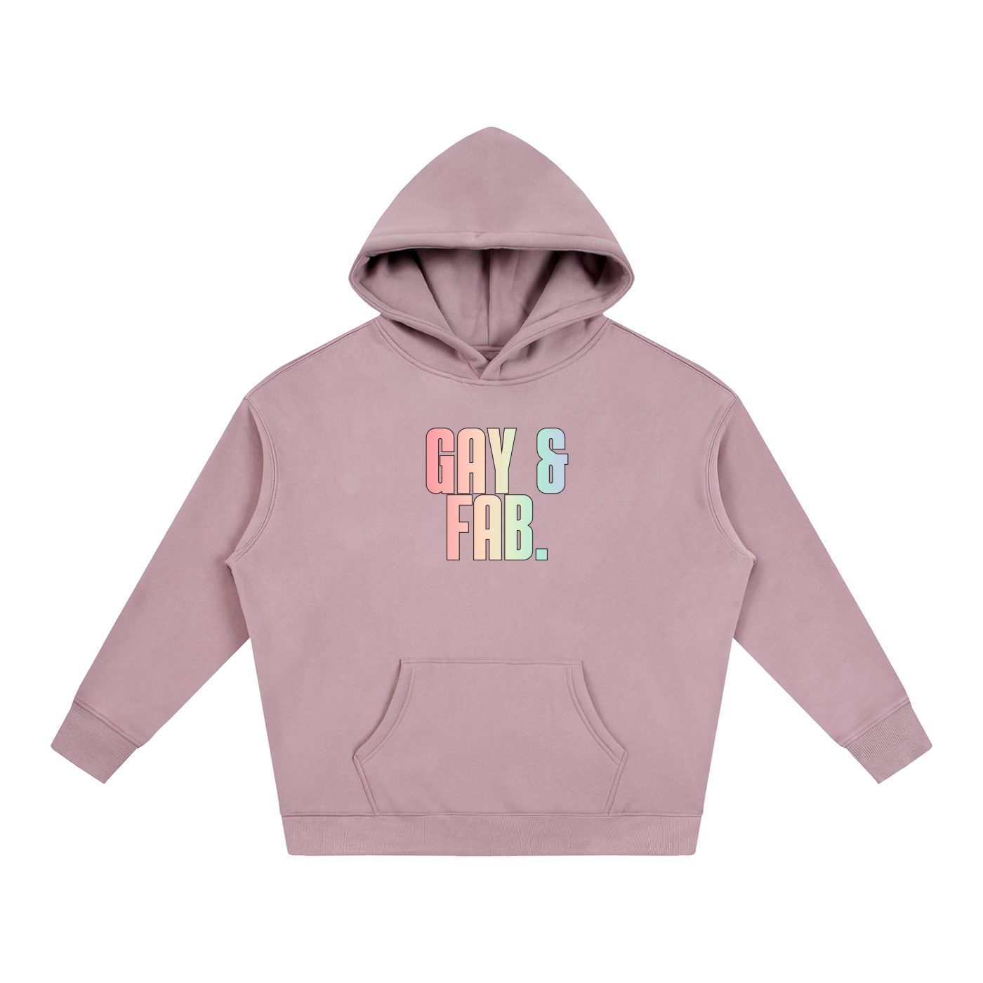 PRIDE OVERSIZED PREMIUM FLEECED HOODIE - GAY & FAB