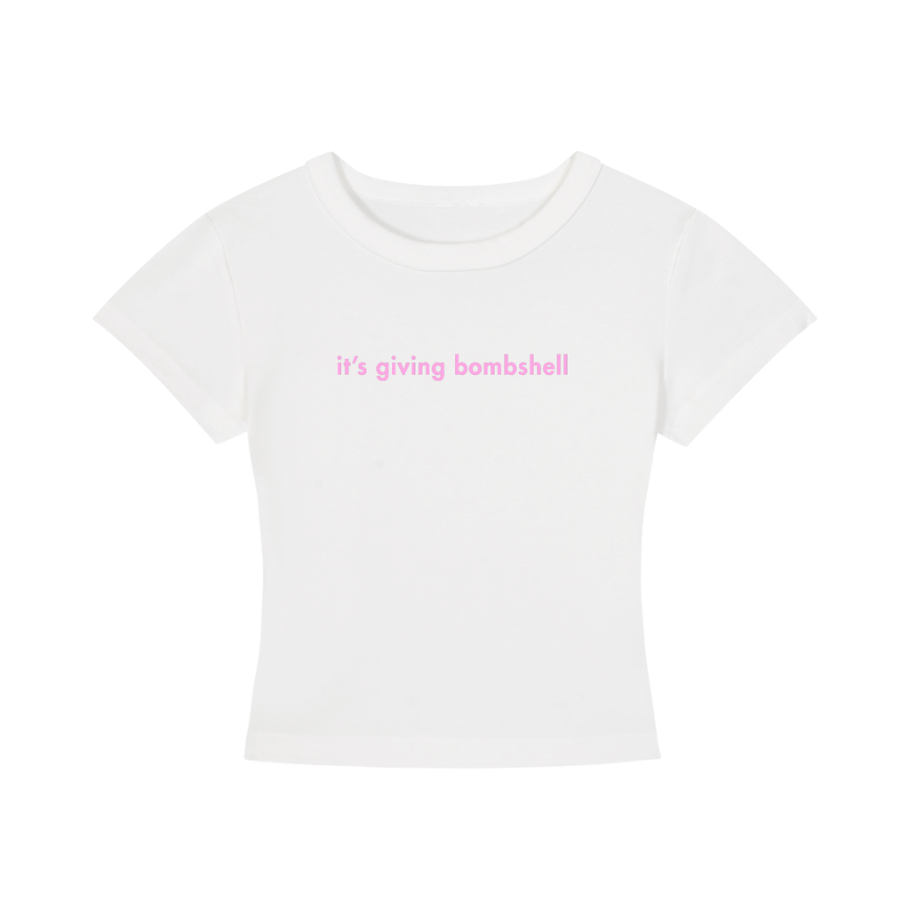 WOMEN'S CROPPED T-SHIRT - IT'S GIVING BOMBSHELL