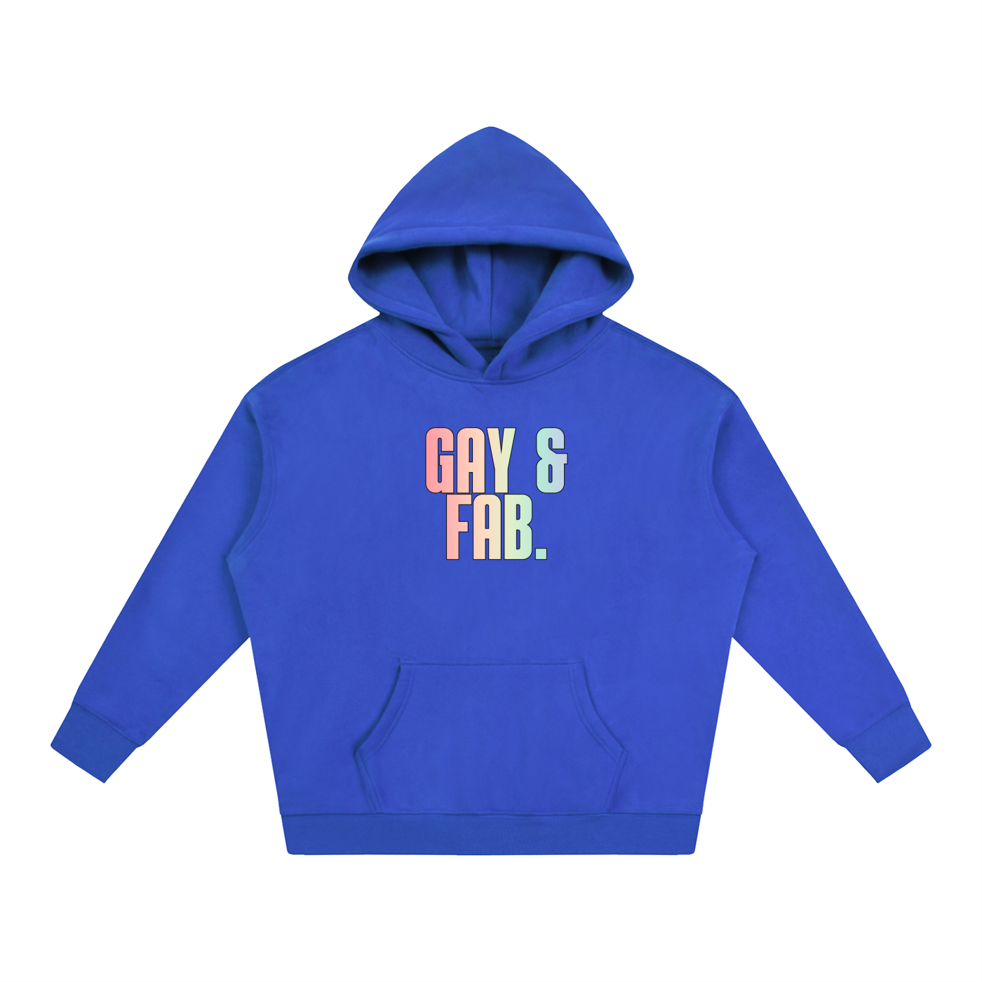 PRIDE OVERSIZED PREMIUM FLEECED HOODIE - GAY & FAB