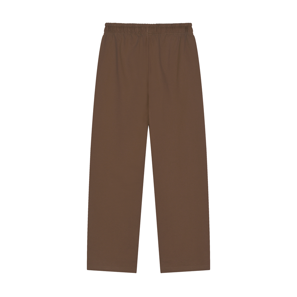 STRAIGHT-LEG SWEATPANTS UNISEX - COFFEE
