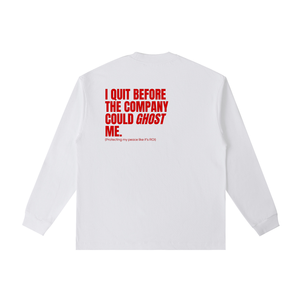 QUITTERS CLUB LONG SLEEVE T-SHIRT - GHOST
