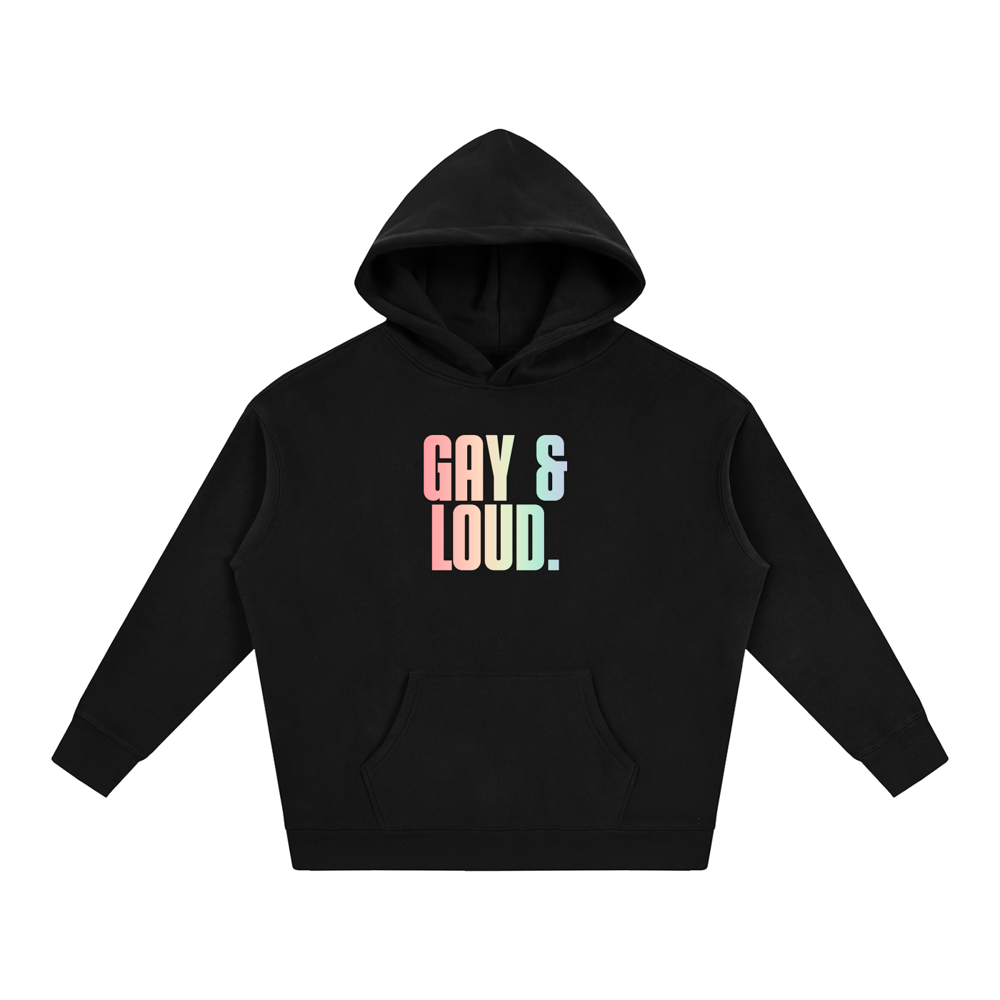 PRIDE OVERSIZED PREMIUM FLEECED HOODIE - GAY & LOUD
