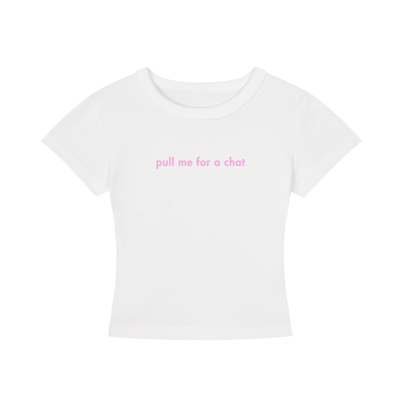 WOMEN'S CROPPED T-SHIRT - PULL ME FOR A CHAT