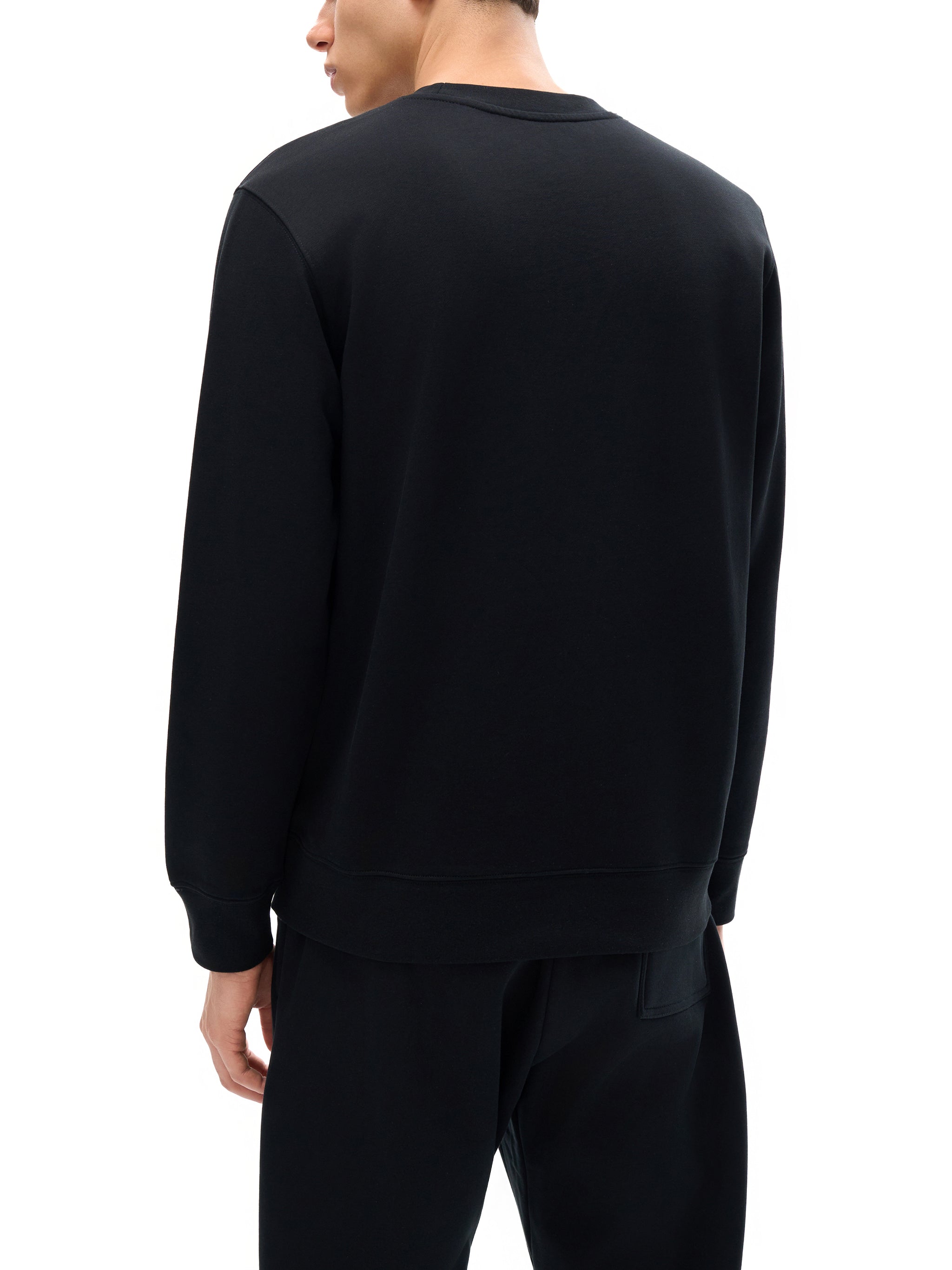 BASIC ESSENTIAL HEAVYWEIGHT CREWNECK SWEATSHIRT BLACK