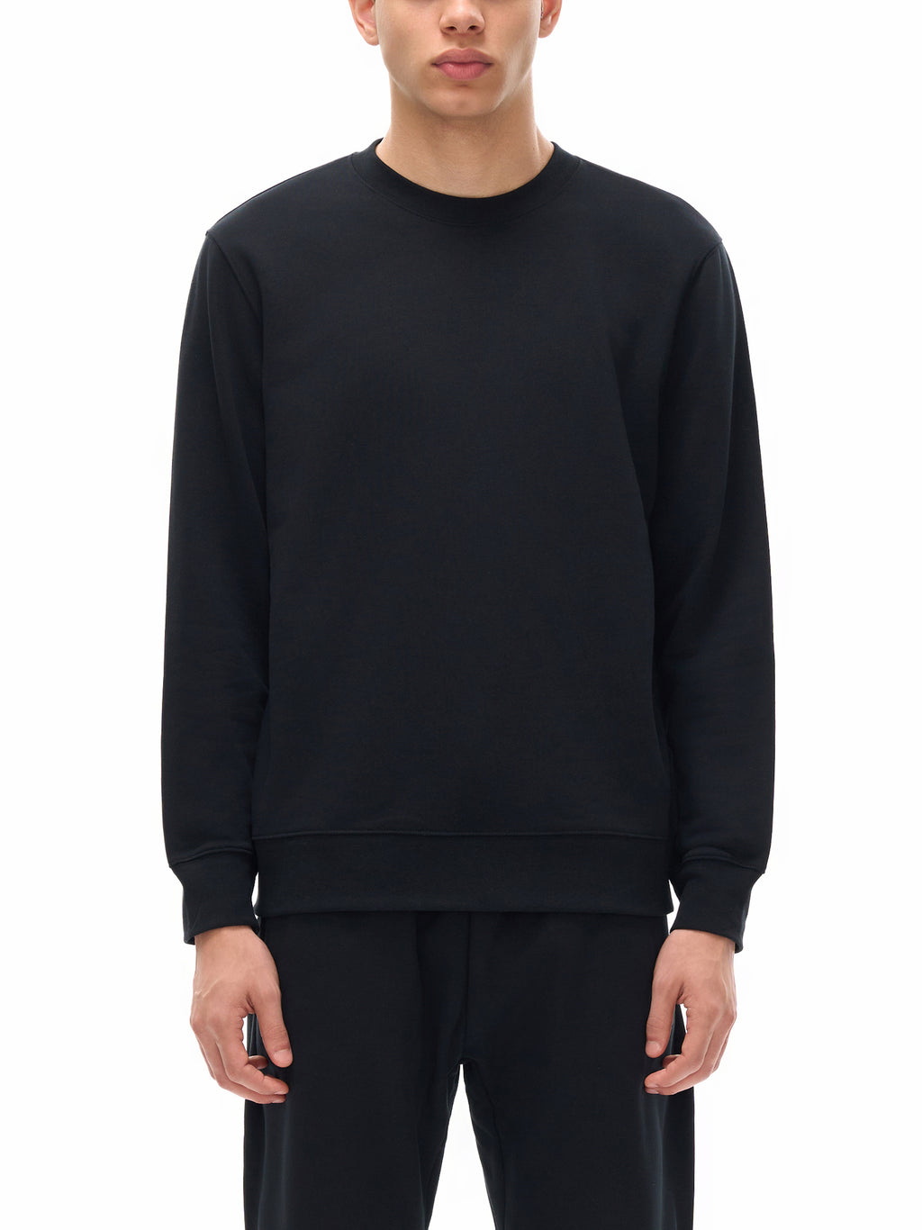 BASIC ESSENTIAL HEAVYWEIGHT CREWNECK SWEATSHIRT BLACK