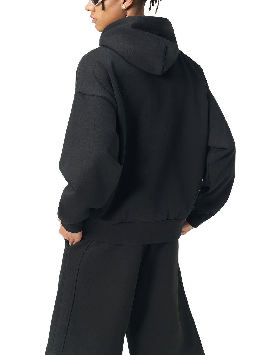 BASIC ESSENTIAL HEAVYWEIGHT FLEECE HOODIE BLACK