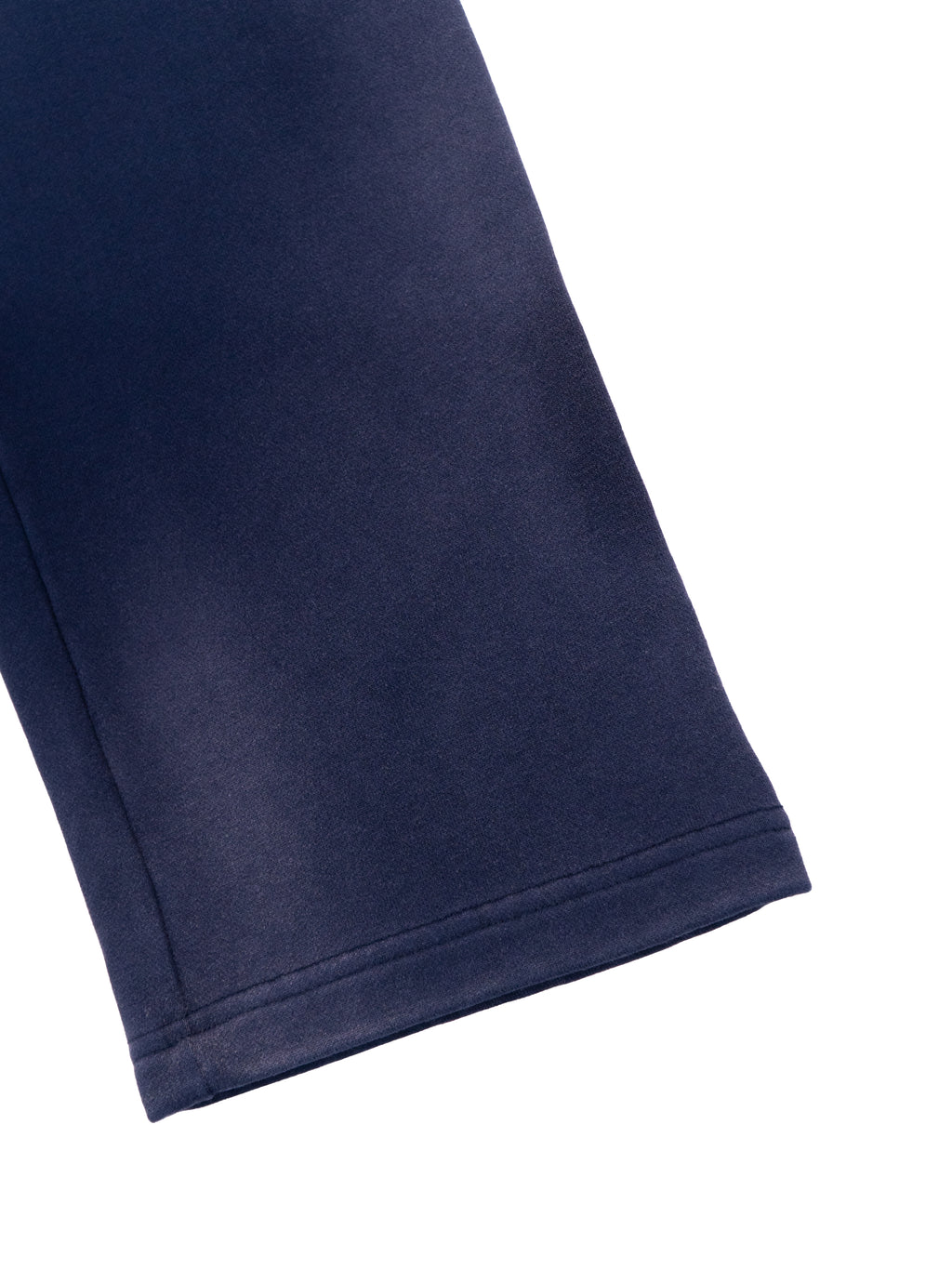 BASIC SUN FADE RAW EDGE STRAIGHT-LEG SWEATPANTS NAVY
