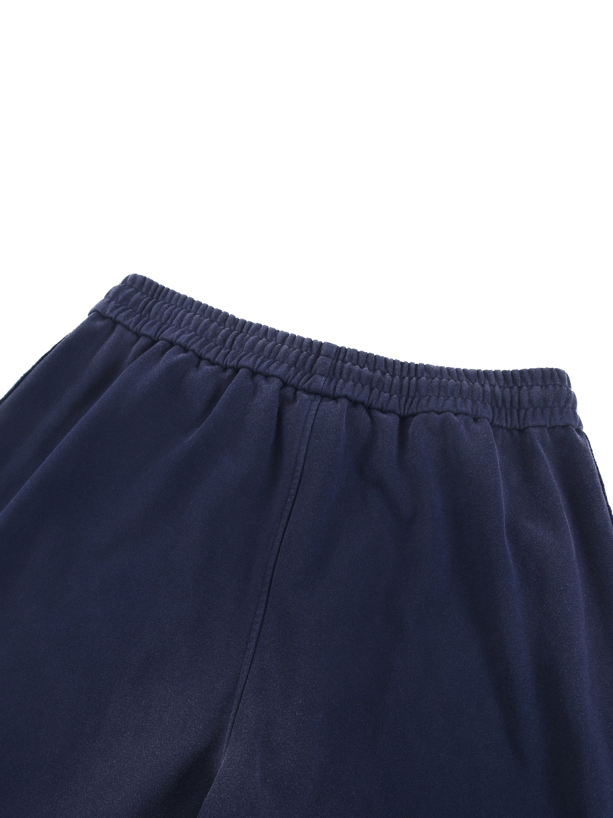 BASIC SUN FADE RAW EDGE STRAIGHT-LEG SWEATPANTS NAVY