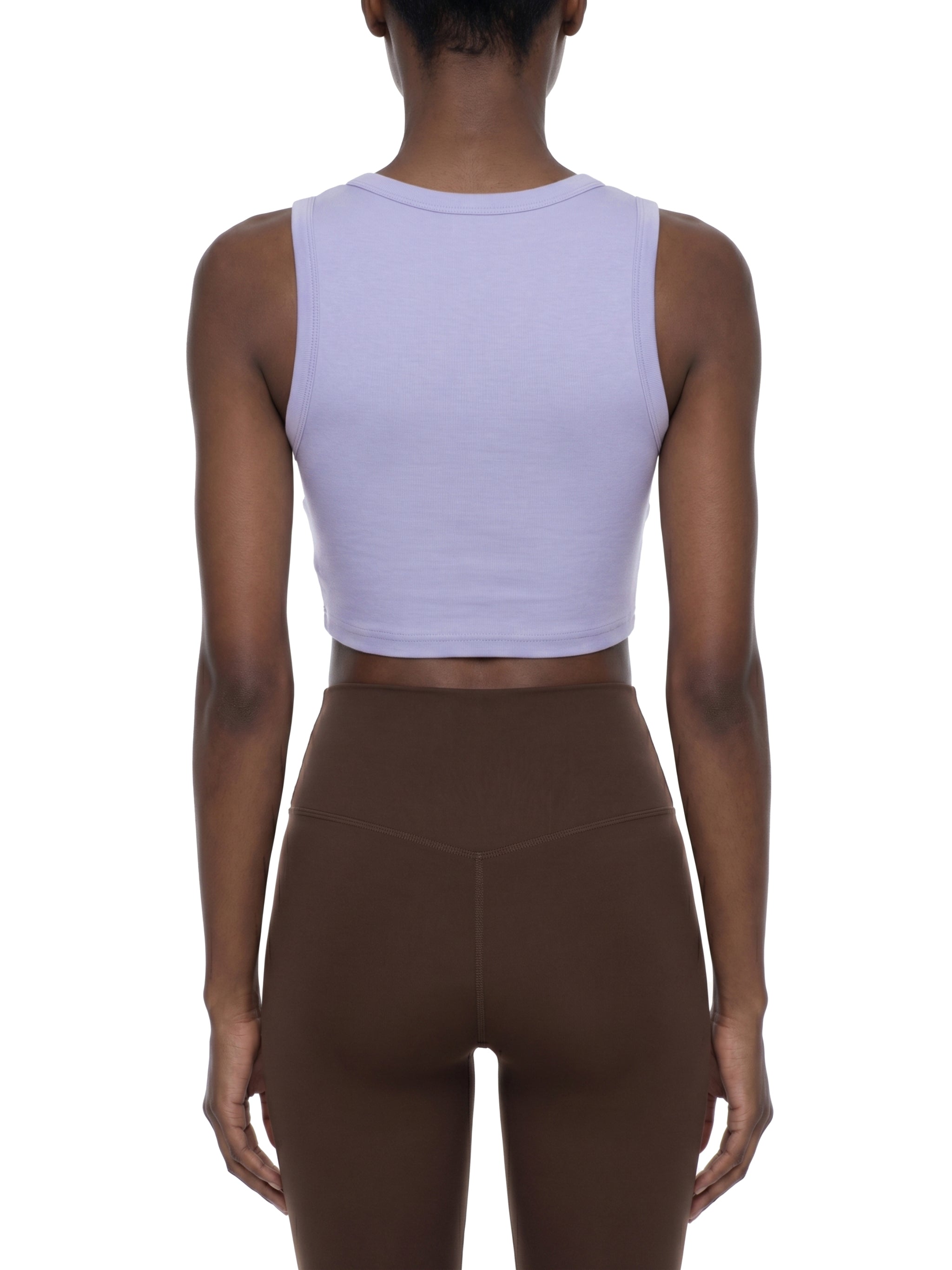 MAIN CHARACTER TIGHT CREWNECK CROP TANK TOP - TOO BUSY ROMANTICIZING MY ESCAPE