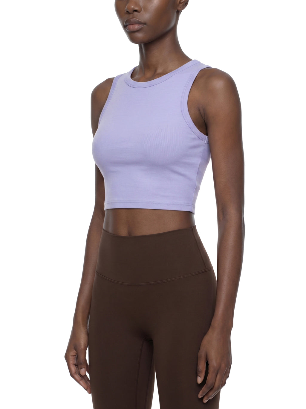 MAIN CHARACTER TIGHT CREWNECK CROP TANK TOP -  WILDLY INDEPENDENT. MOSTLY CONFUSED.