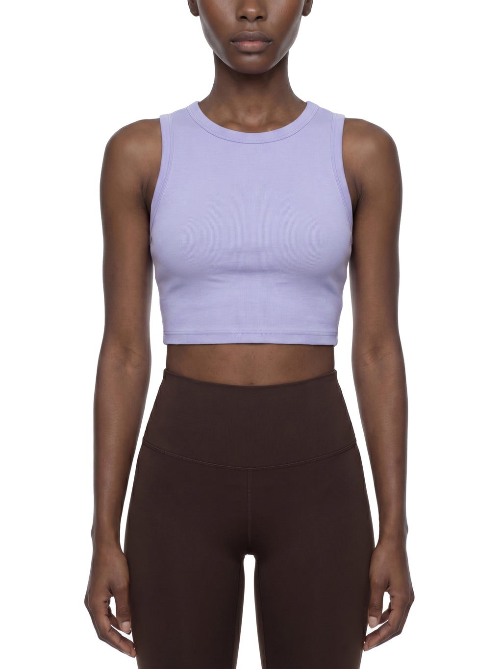 MAIN CHARACTER TIGHT CREWNECK CROP TANK TOP - LIVING STRICTLY FOR THE PLOT
