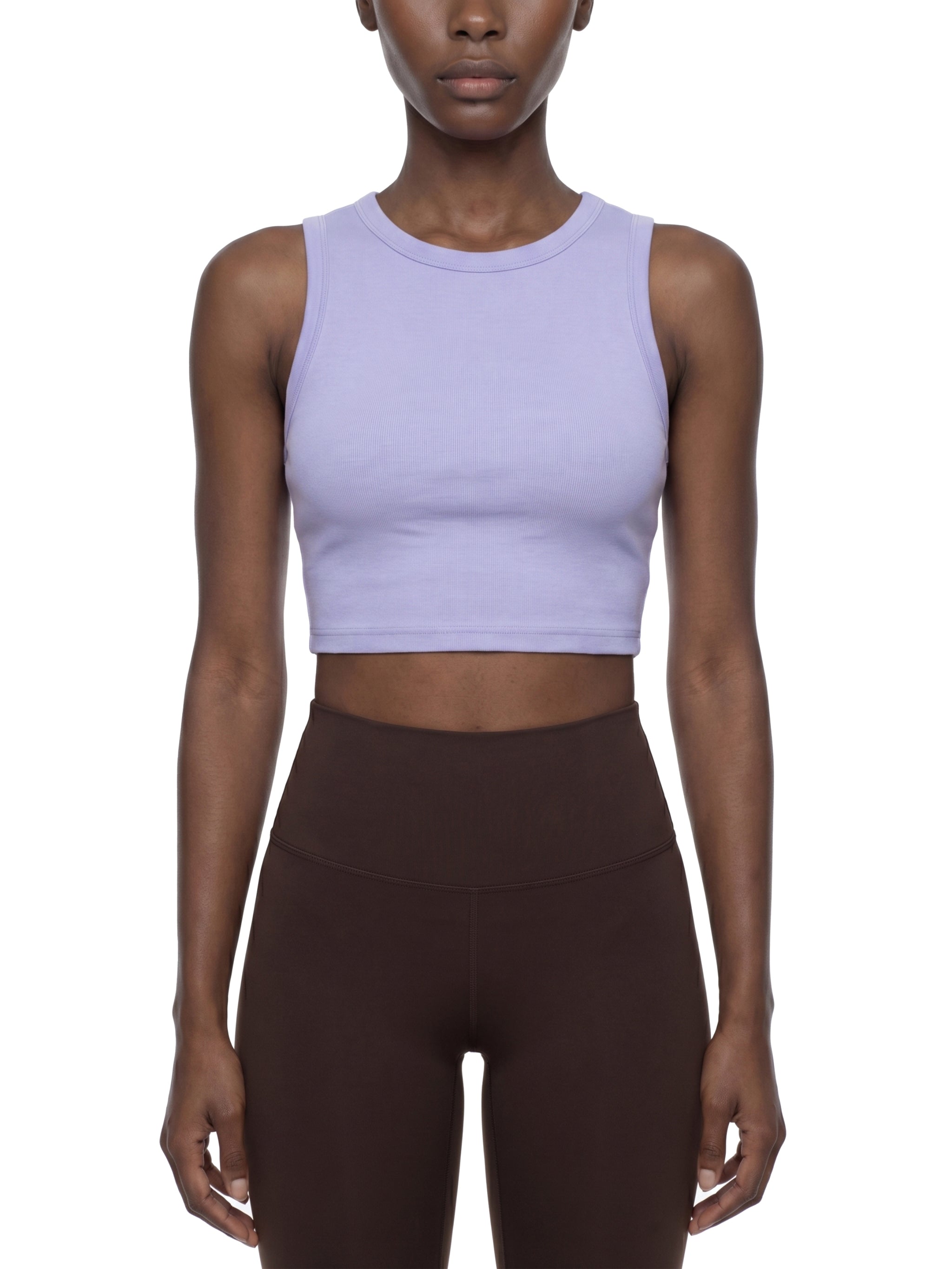 MAIN CHARACTER TIGHT CREWNECK CROP TANK TOP -  RESIGNED FROM REALITY